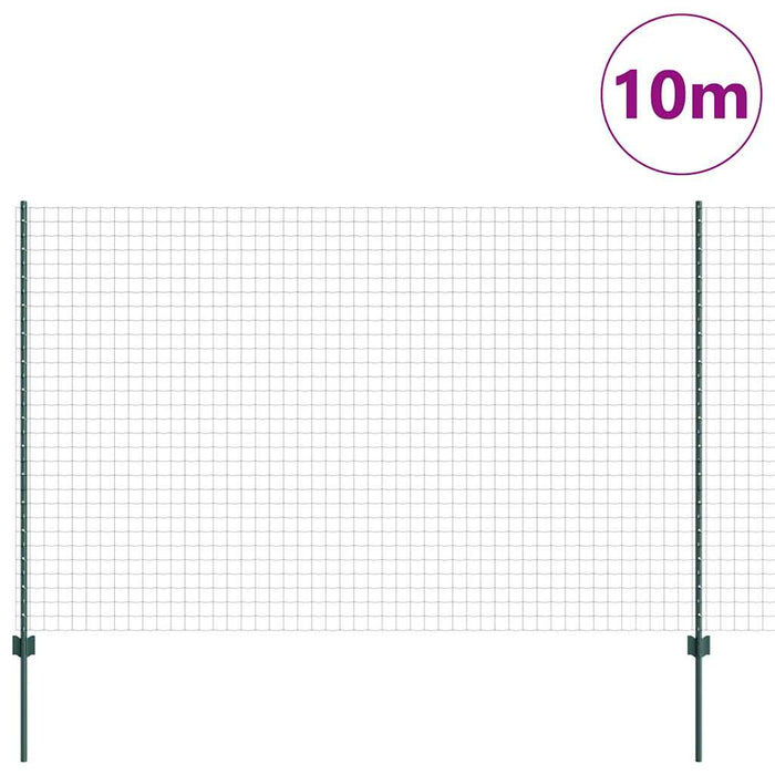 Îngrădire cu stâlpi Verde 1.5 x 10 m Oțel - WALTI WALTI