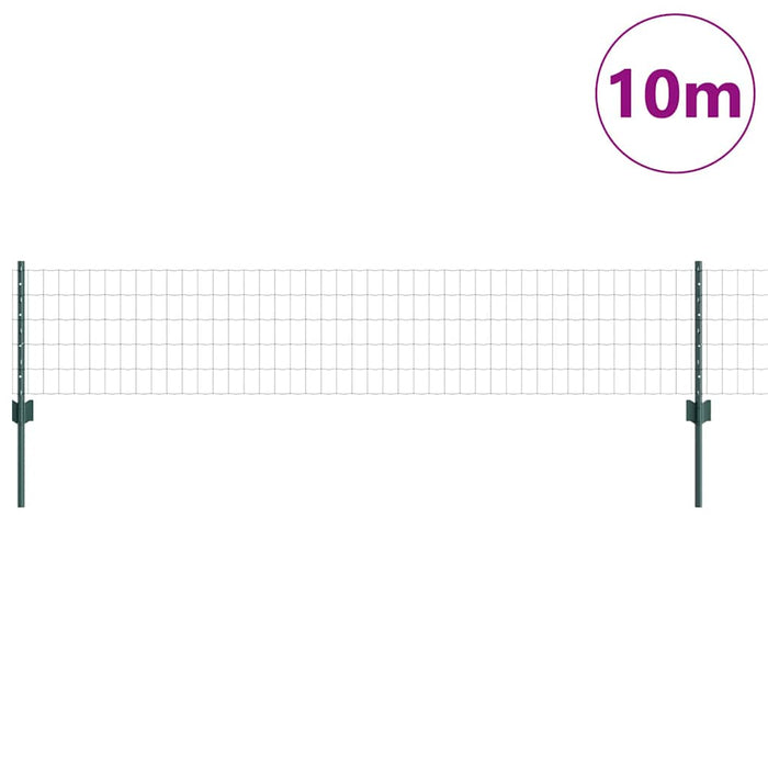 Îngrădire cu stâlpi Verde 0.4 x 10 m Oțel - WALTI WALTI
