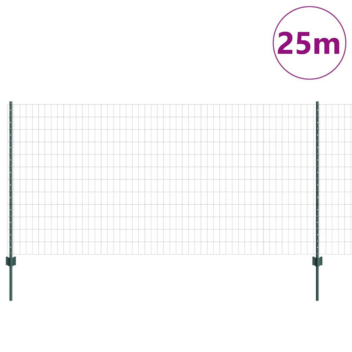 Îngrădire cu stâlpi Verde 1.2 x 25 m Oțel - WALTI WALTI
