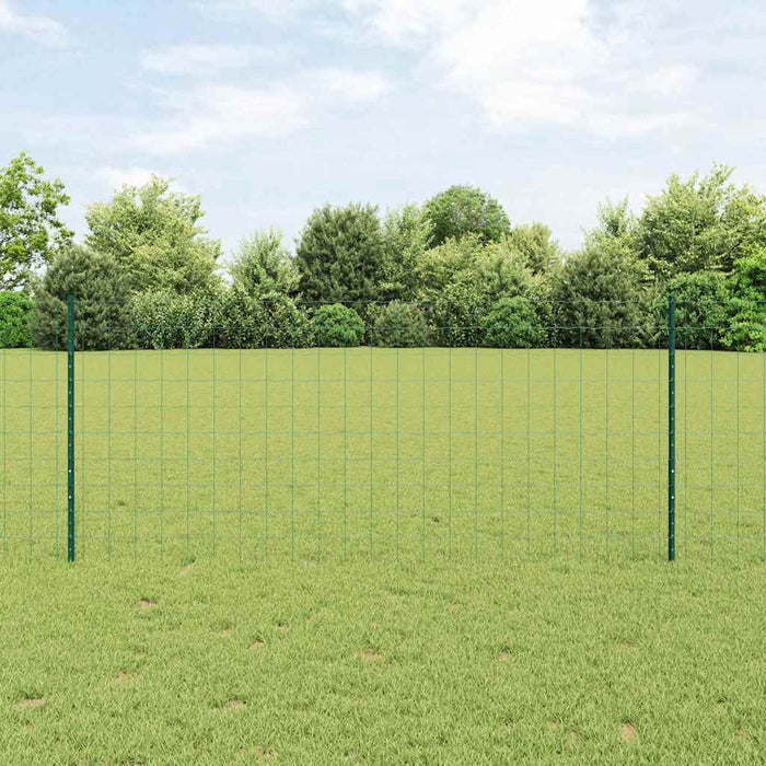 Îngrădire cu stâlpi Verde 1 x 25 m Oțel - WALTI WALTI