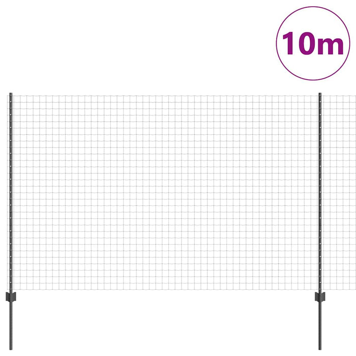 Îngrădire cu stâlpi Gri 1.5 x 10 m Oțel - WALTI WALTI
