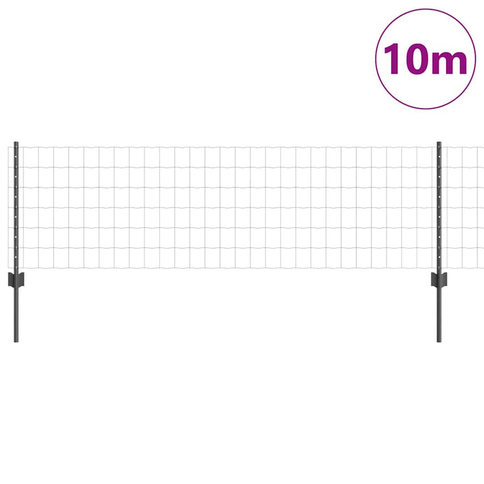 Îngrădire cu stâlpi Gri 0.6 x 10 m Oțel - WALTI WALTI