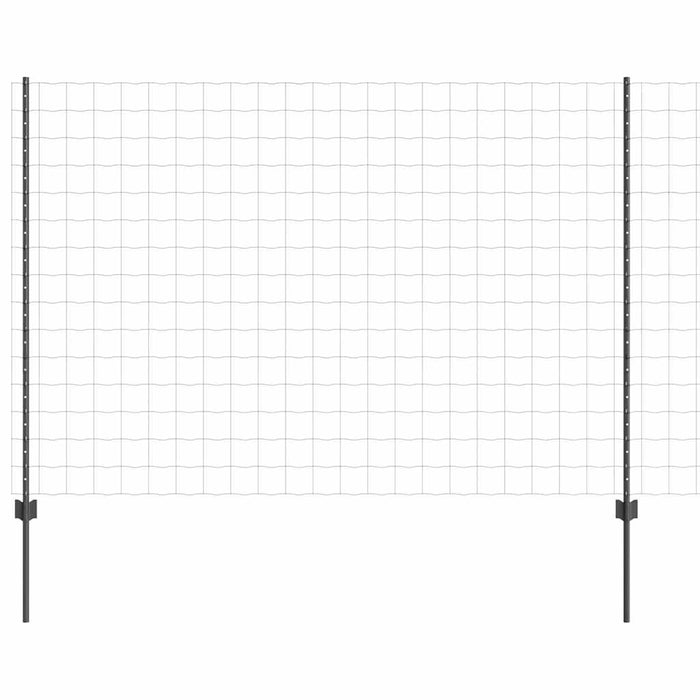 Îngrădire cu stâlpi Gri 1.6 x 10 m Oțel - WALTI WALTI