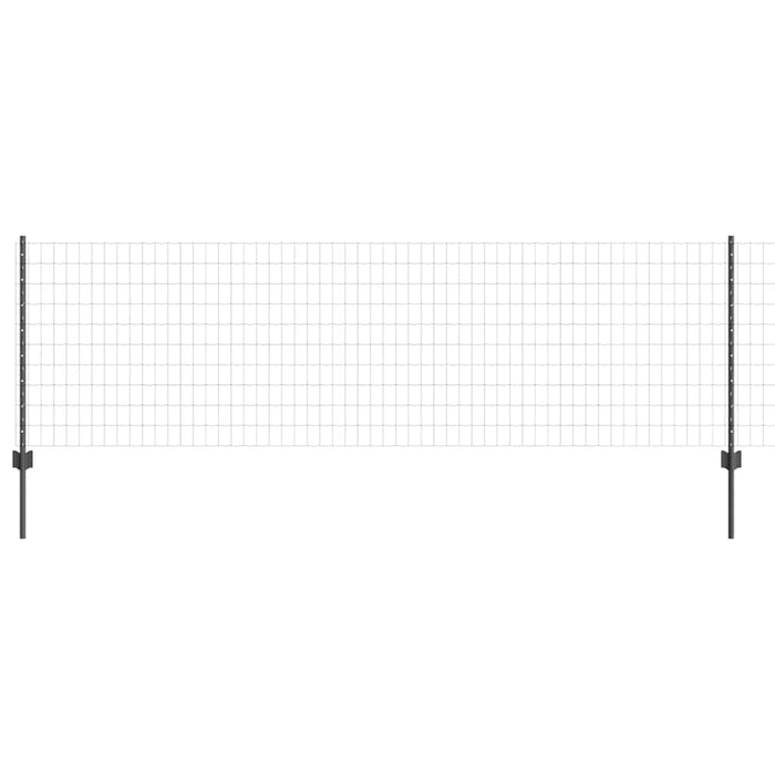 Gard cu Stâlp Gri 0,8 x 25 m Oțel și PVC - WALTI WALTI