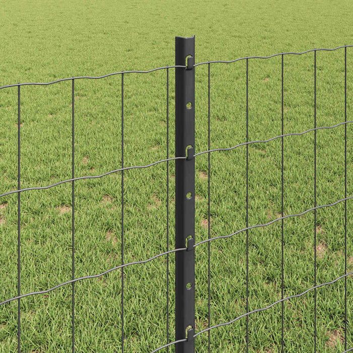Gard cu Stâlp Gri 0,8 x 25 m Oțel și PVC - WALTI WALTI