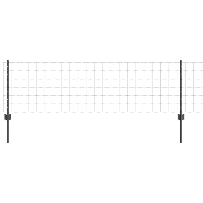 Gard cu Stâlp Gri 0,6 x 25 m Oțel și PVC - WALTI WALTI