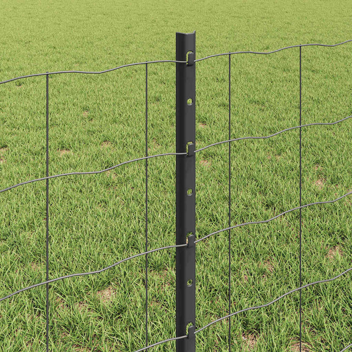 Gard cu Stâlp Gri 0,6 x 50 m Oțel și PVC - WALTI WALTI