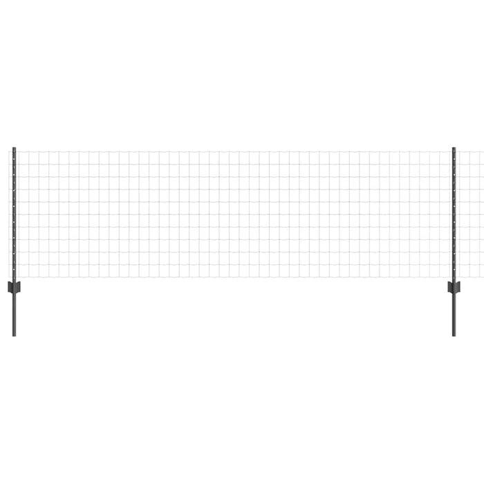 Îngrădire cu stâlpi Gri 0.8 x 10 m Oțel - WALTI WALTI