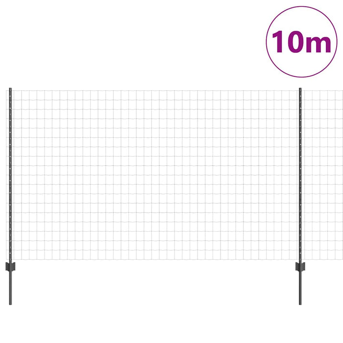 Îngrădire cu stâlpi Gri 1.4 x 10 m Oțel - WALTI WALTI