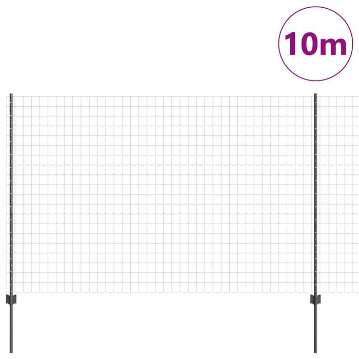 Îngrădire cu stâlpi Gri 1.5 x 10 m Oțel - WALTI WALTI