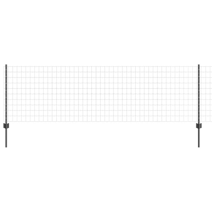 Gard cu Stâlp Gri 0,8 x 25 m Oțel - WALTI WALTI