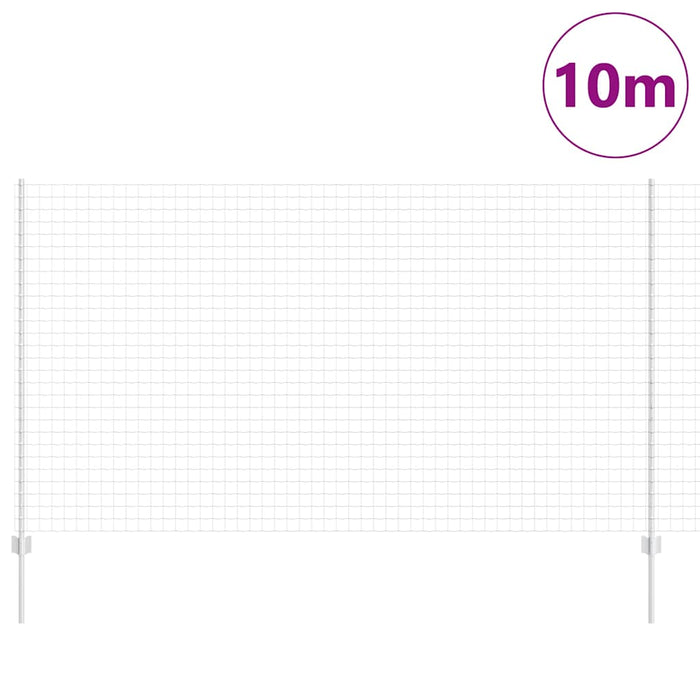 Îngrădire cu stâlpi Argintiu 1.4 x 10 m Oțel - WALTI WALTI