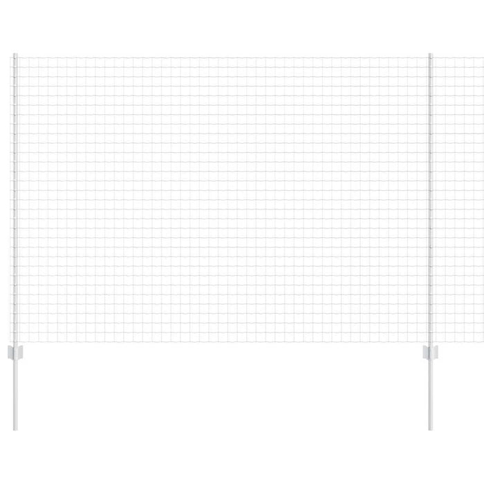 Îngrădire cu stâlpi Argintiu 1.6 x 10 m Oțel - WALTI WALTI