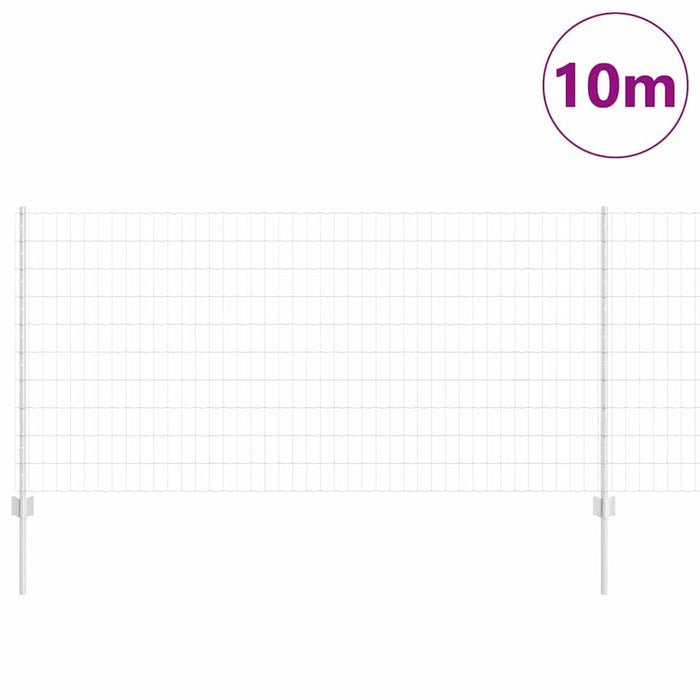 Îngrădire cu stâlpi Argintiu 1 x 10 m Oțel - WALTI WALTI