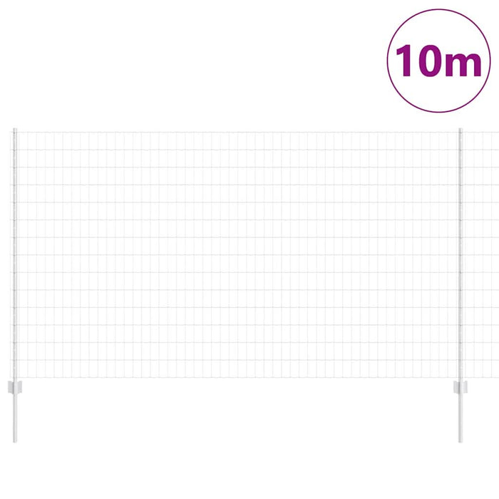 Îngrădire cu stâlpi Argintiu 1.4 x 10 m Oțel - WALTI WALTI