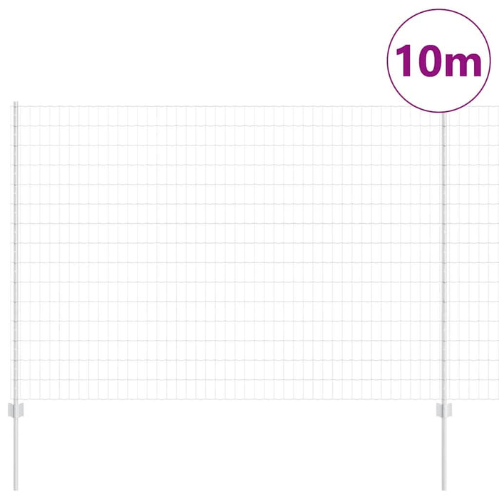 Îngrădire cu stâlpi Argintiu 1.6 x 10 m Oțel - WALTI WALTI