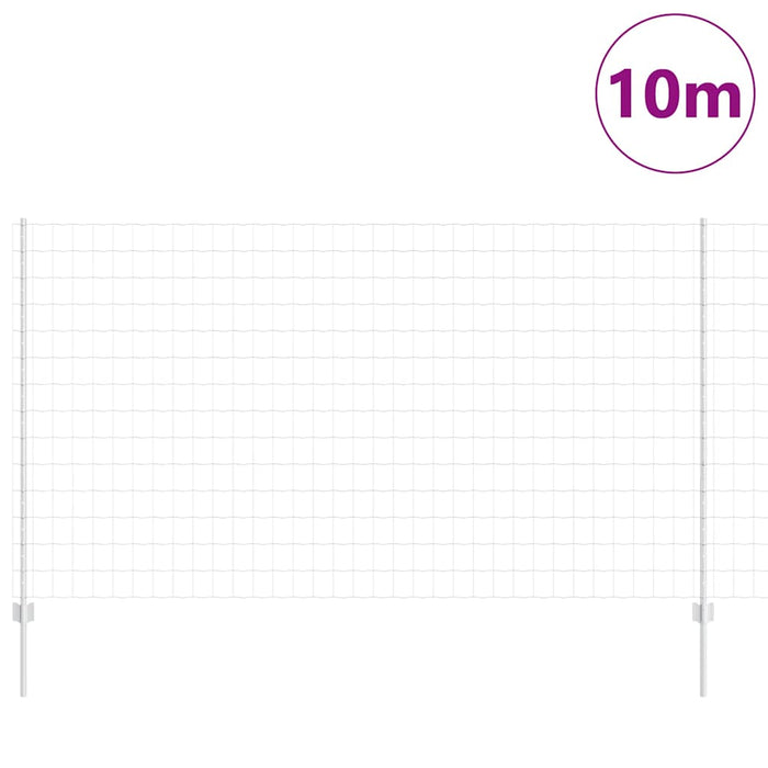 Îngrădire cu stâlpi Argintiu 1.4 x 10 m Oțel - WALTI WALTI