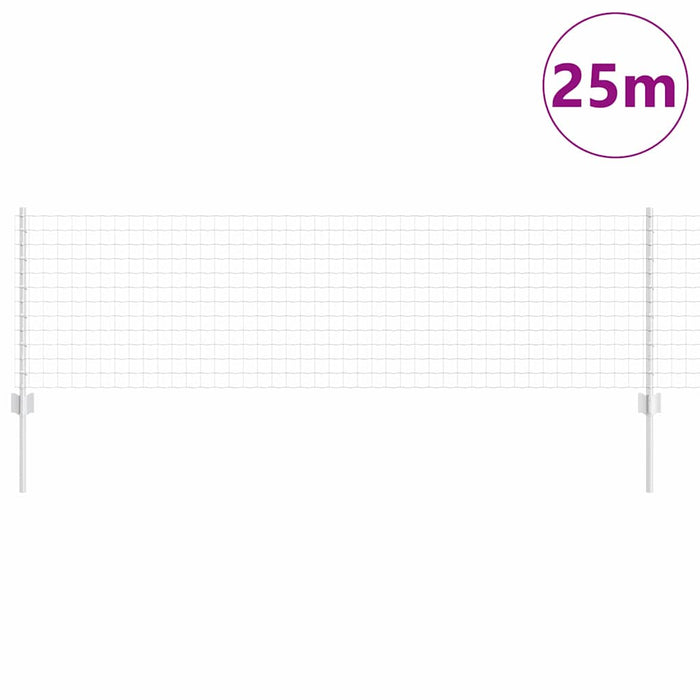 Îngrădire cu stâlpi Argintiu 0.6 x 25 m Oțel - WALTI WALTI