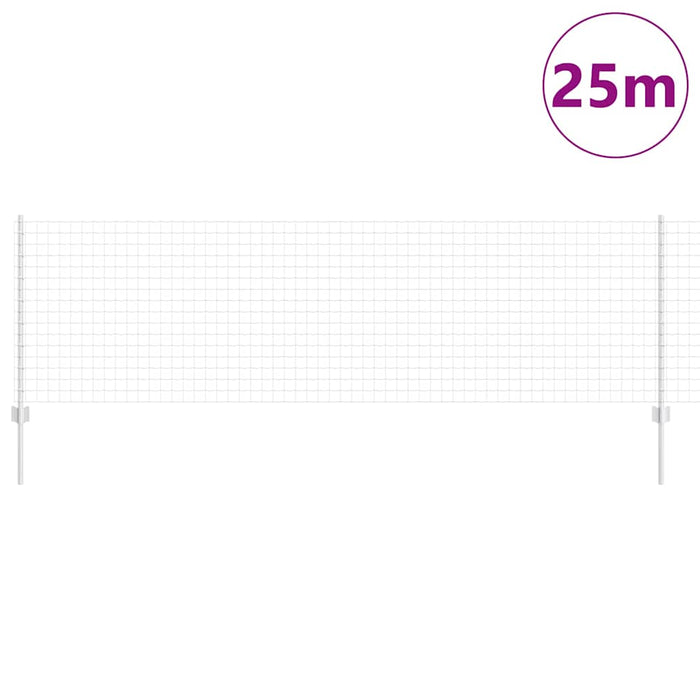 Îngrădire cu stâlpi Argintiu 0.8 x 25 m Oțel - WALTI WALTI