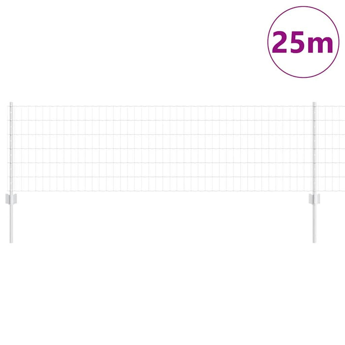 Îngrădire cu stâlpi Argintiu 0.6 x 25 m Oțel - WALTI WALTI