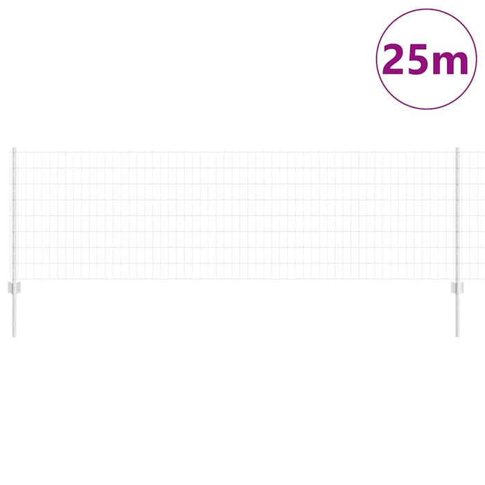 Îngrădire cu stâlpi Argintiu 0.8 x 25 m Oțel - WALTI WALTI