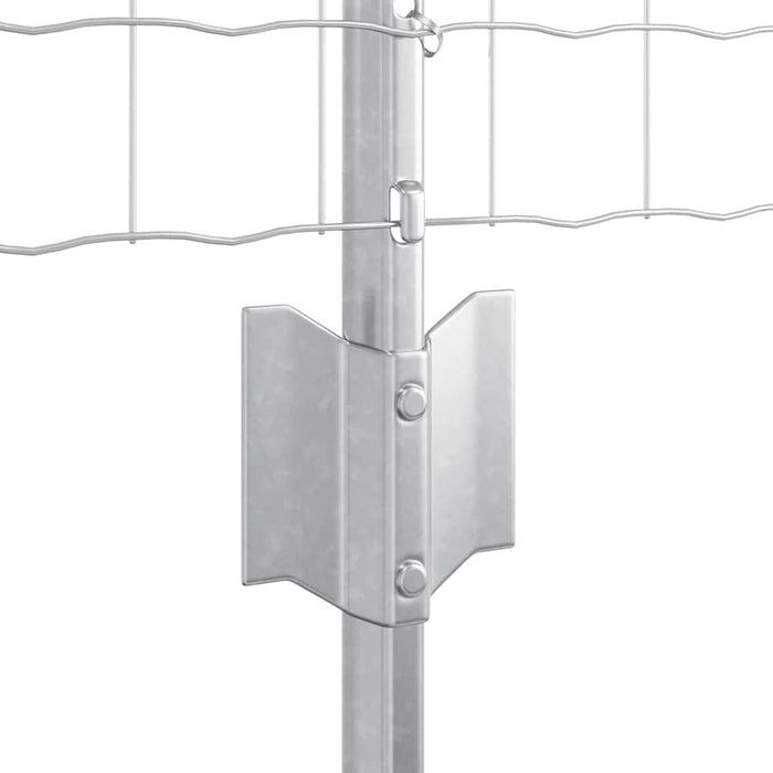 Îngrădire cu stâlpi Argintiu 0.4 x 25 m Oțel - WALTI WALTI