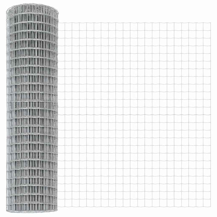 Îngrădire cu stâlpi Argintiu 1.2 x 25 m Oțel - WALTI WALTI