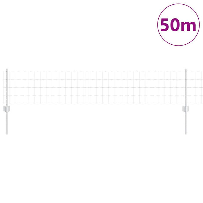 Îngrădire cu stâlpi Argintiu 0.4 x 50 m Oțel - WALTI WALTI