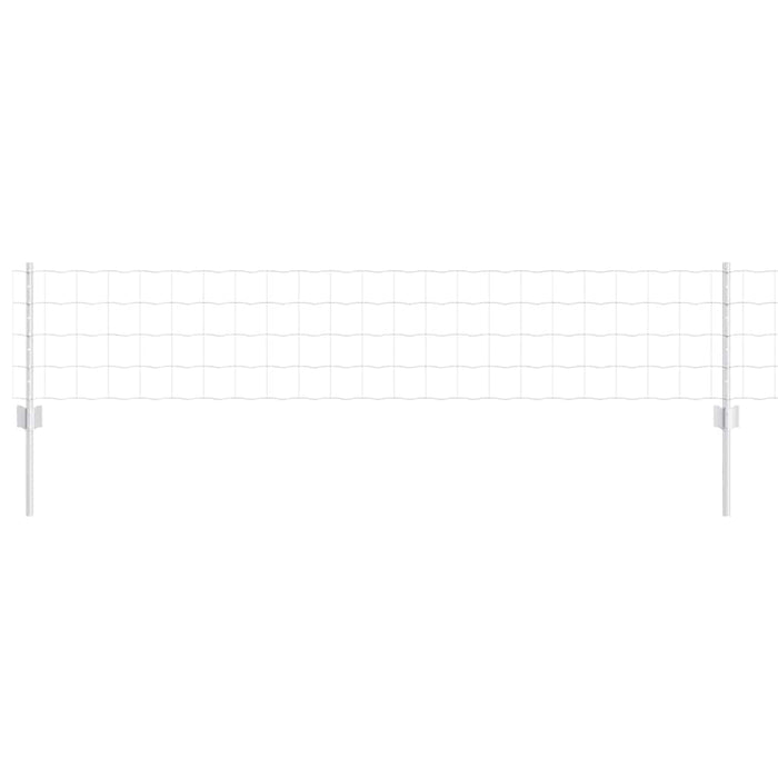 Îngrădire cu stâlpi Argintiu 0.4 x 50 m Oțel - WALTI WALTI