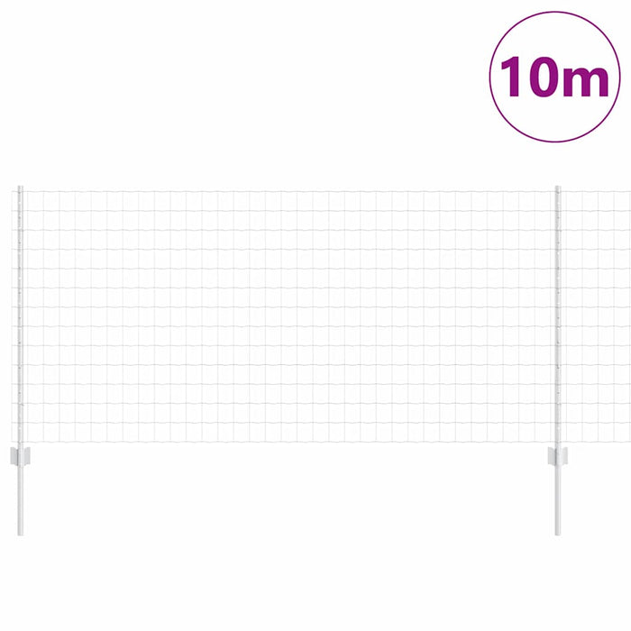 Îngrădire cu stâlpi Argintiu 1 x 10 m Oțel - WALTI WALTI