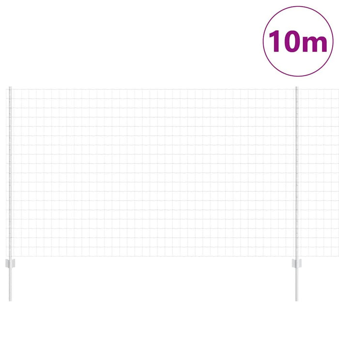 Îngrădire cu stâlpi Argintiu 1.4 x 10 m Oțel - WALTI WALTI