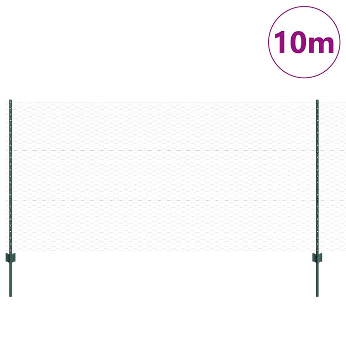 Gard cu Stâlp Verde 1,2 x 10 m Oțel și PVC - WALTI WALTI