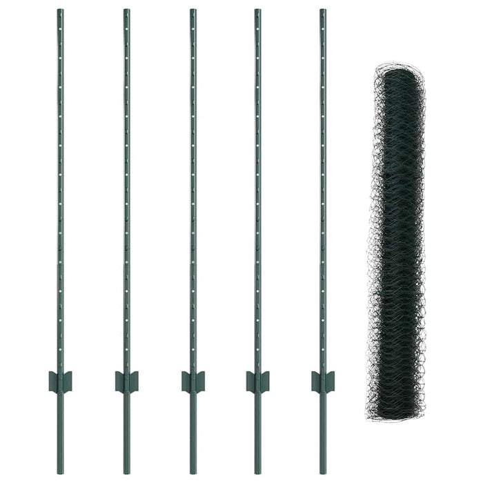 Gard cu Stâlp Verde 1,2 x 10 m Oțel și PVC - WALTI WALTI