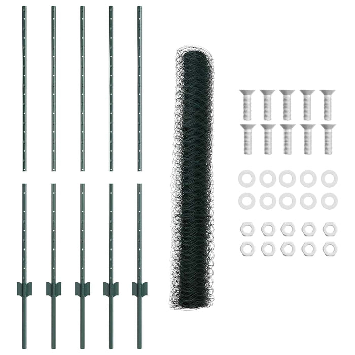 Gard cu Stâlp Verde 1,2 x 10 m Oțel și PVC - WALTI WALTI