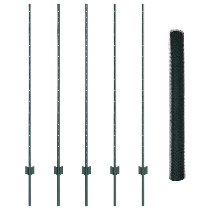 Gard cu Stâlp Verde 1,4 x 10 m Oțel și PVC - WALTI WALTI