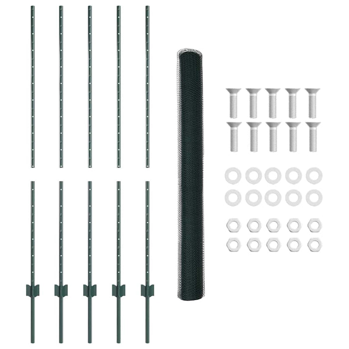 Gard cu Stâlp Verde 1,4 x 10 m Oțel și PVC - WALTI WALTI