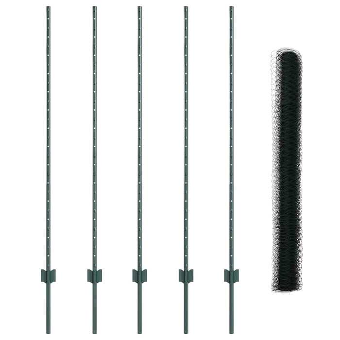 Gard cu Stâlp Verde 1,4 x 10 m Oțel și PVC - WALTI WALTI