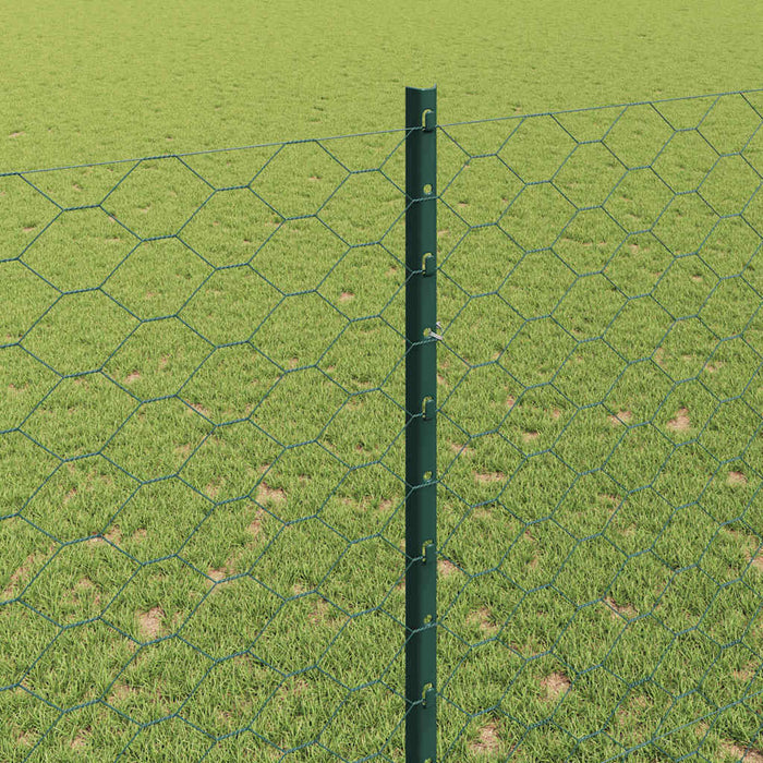 Gard cu Stâlp Verde 1,5 x 10 m Oțel și PVC - WALTI WALTI