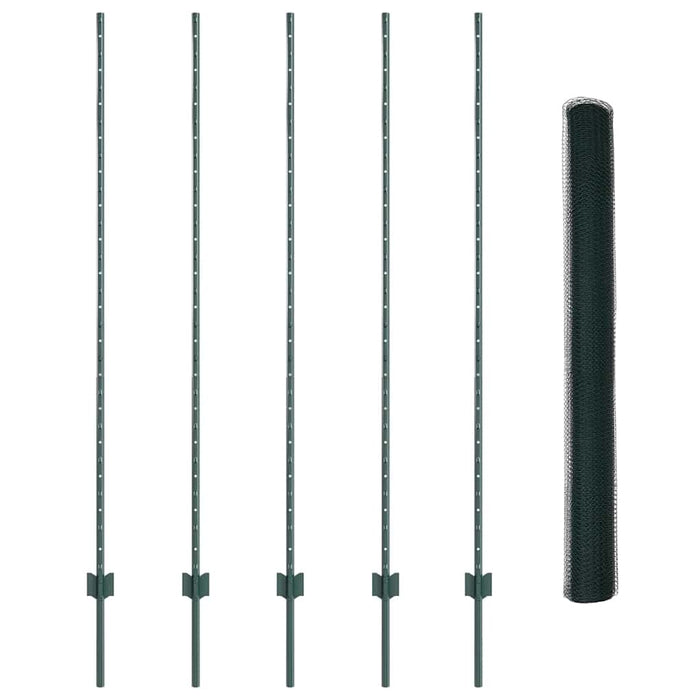 Gard cu Stâlp Verde 1,6 x 10 m Oțel și PVC - WALTI WALTI
