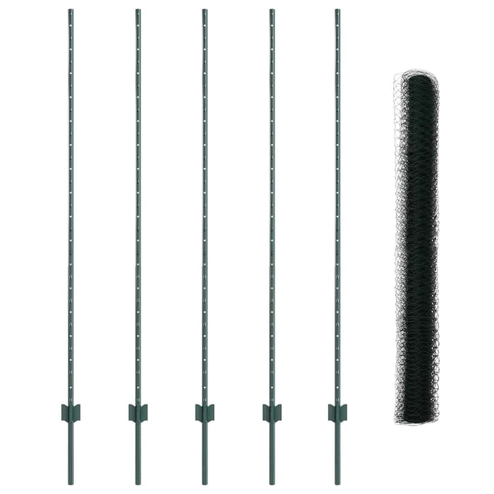Gard cu Stâlp Verde 1,6 x 10 m Oțel și PVC - WALTI WALTI
