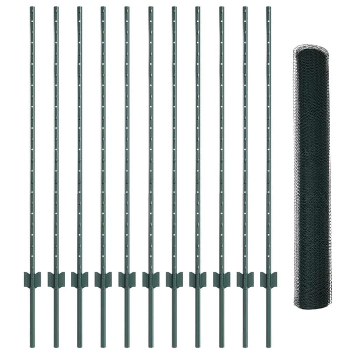 Gard cu Stâlp Verde 1,2 x 25 m Oțel - WALTI WALTI