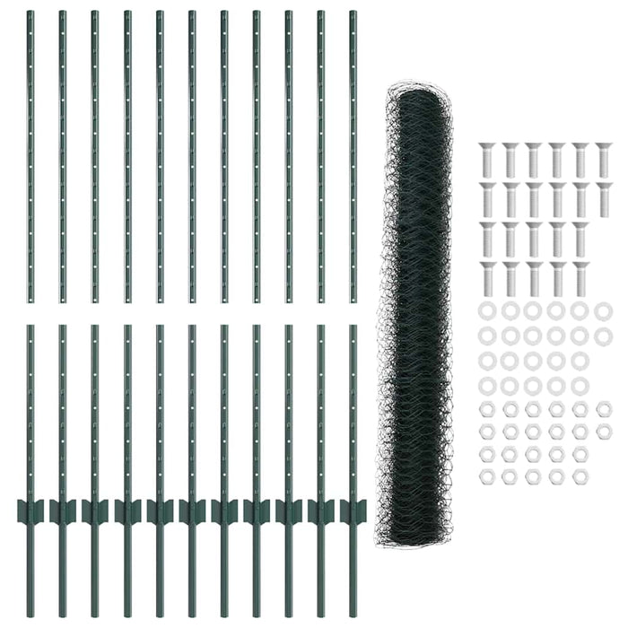 Gard cu Stâlp Verde 1,2 x 25 m Oțel - WALTI WALTI