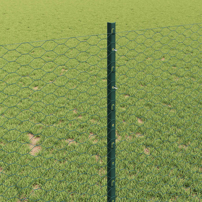 Gard cu Stâlp Verde 1 x 50 m Oțel și PVC - WALTI WALTI