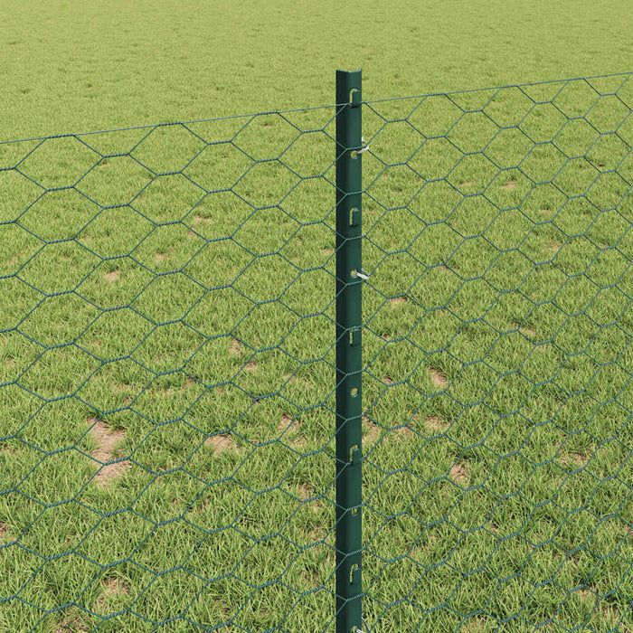 Gard cu Stâlp Verde 1 x 50 m Oțel și PVC - WALTI WALTI