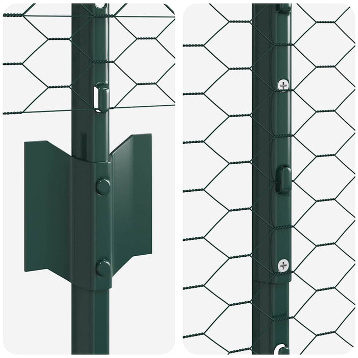 Gard cu Stâlp Verde 1,2 x 50 m Oțel și PVC - WALTI WALTI
