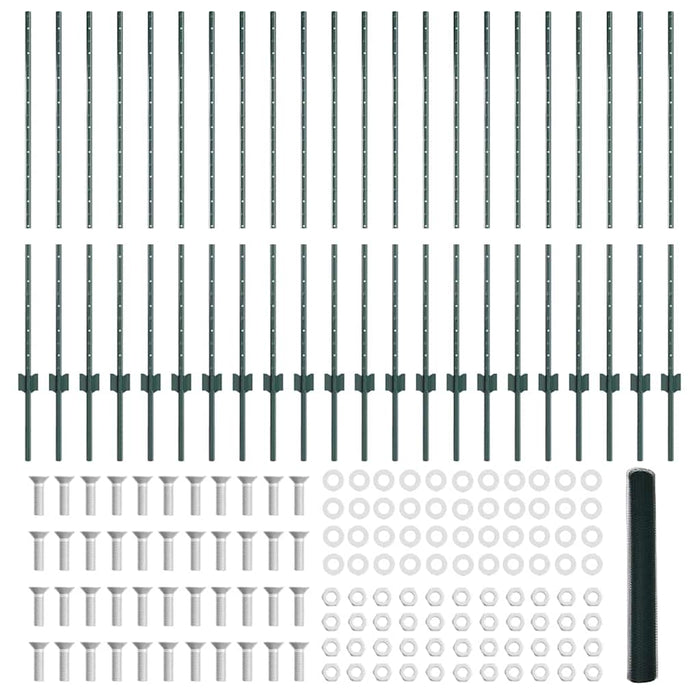 Gard cu Stâlp Verde 1,2 x 50 m Oțel și PVC - WALTI WALTI