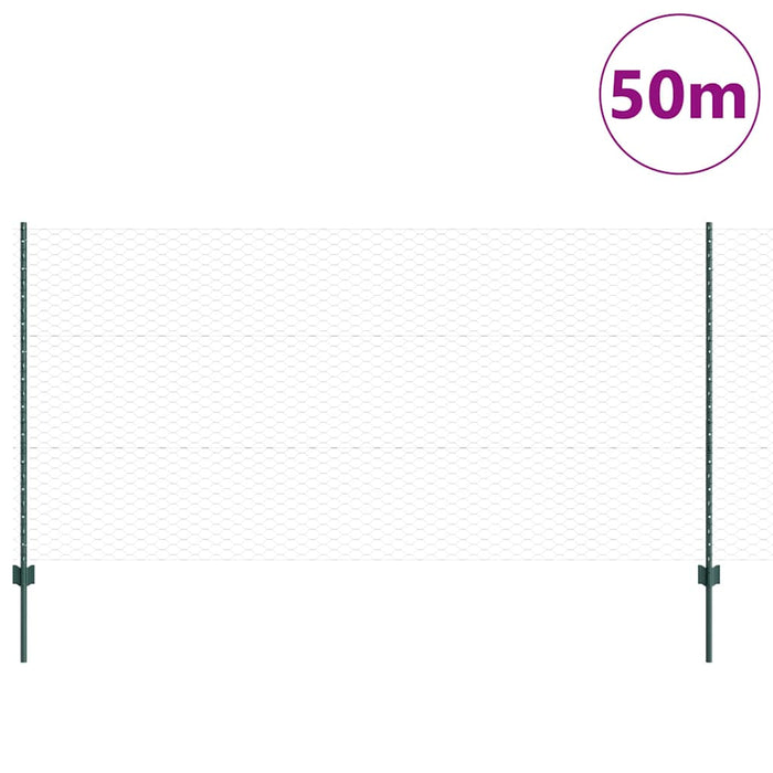 Gard cu Stâlp Verde 1,2 x 50 m Oțel și PVC - WALTI WALTI