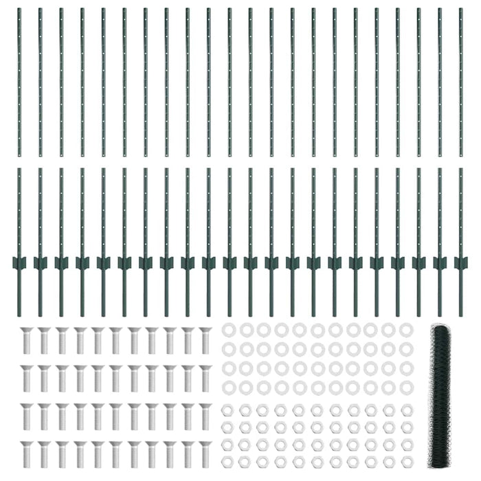 Gard cu Stâlp Verde 1,2 x 50 m Oțel și PVC - WALTI WALTI