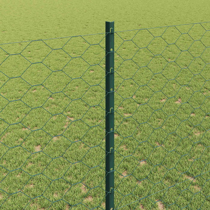 Gard cu Stâlp Verde 1,4 x 50 m Oțel și PVC - WALTI WALTI
