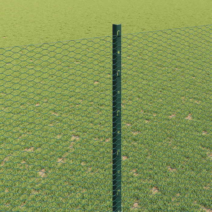 Gard cu Stâlp Verde 1,6 x 50 m Oțel și PVC - WALTI WALTI